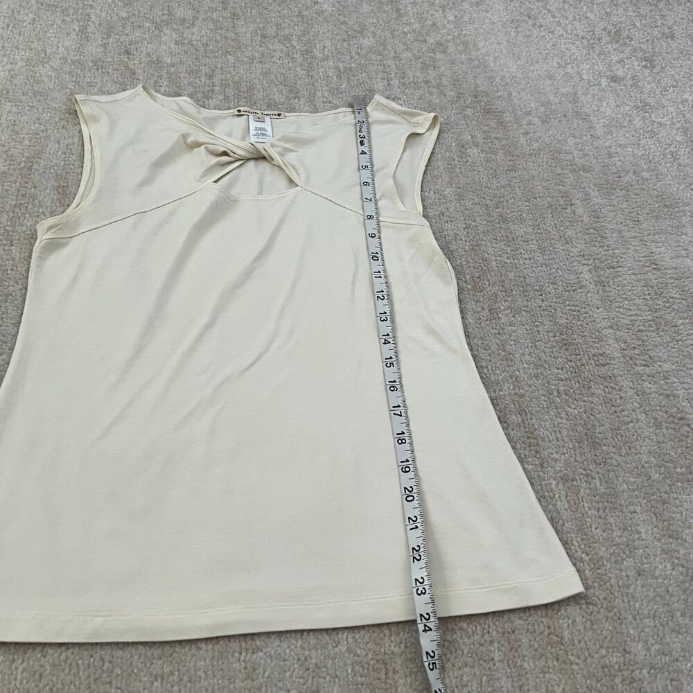 Nanette Lepore Sleeveless Knit Twist Blouse Top M - Picture 5 of 9